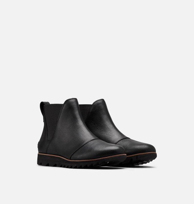 Sorel Dam Stövlar Svarta - Harlow™ Chelsea Låga - UPJ-236540